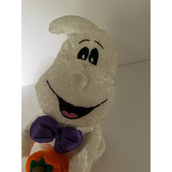 Vintage Ghost Pumpkin Halloween Super Soft Pellet Stuffed Plush - Picture 2 of 6